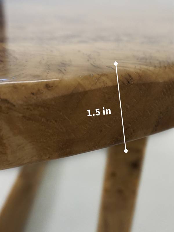 Oval blue epoxy resin maple big table