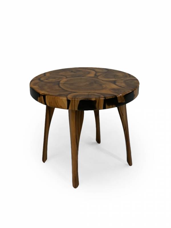 Coffee table walnut and epoxy resin