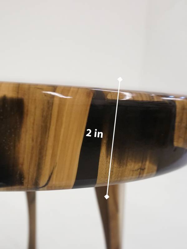 Coffee table walnut and epoxy resin