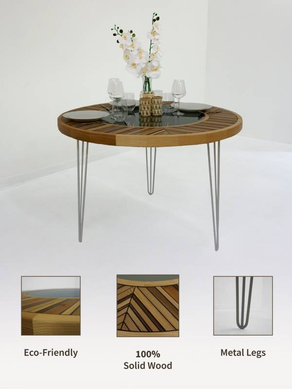 Round glass or mirror table