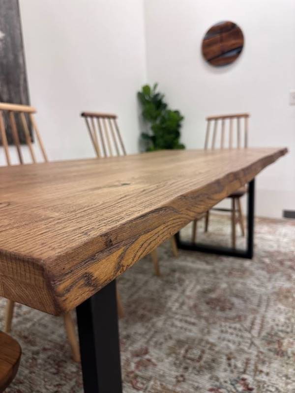 Dining medium dark oak table