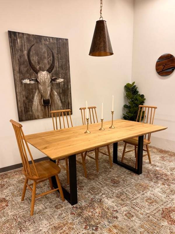 Dining Oak white table swiss edge