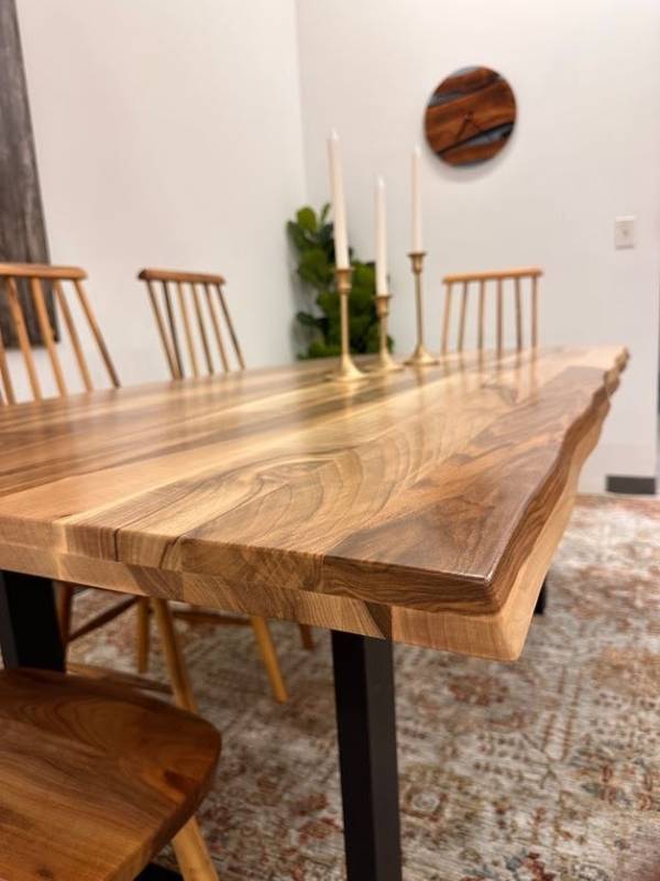Walnut live edge small table