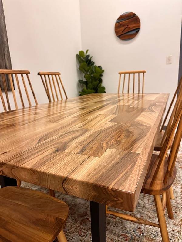 Dining walnut wood table