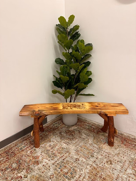 Natural wood bench 1