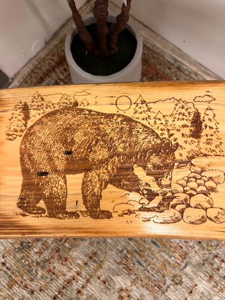 Natural wood bench 1