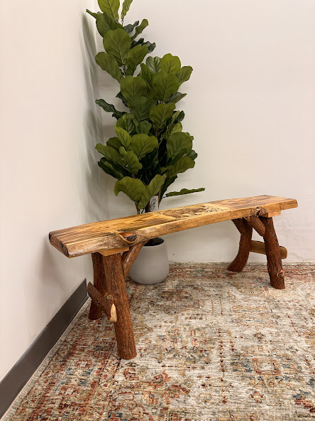 Natural wood bench 1