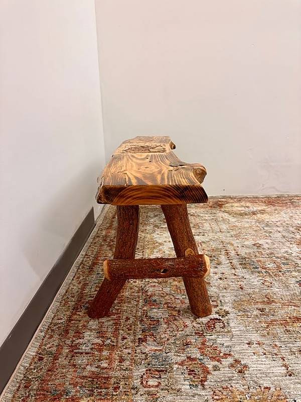 Natural wood bench 1