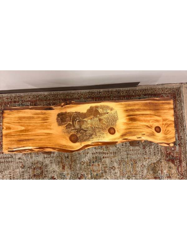 Natural wood bench 2