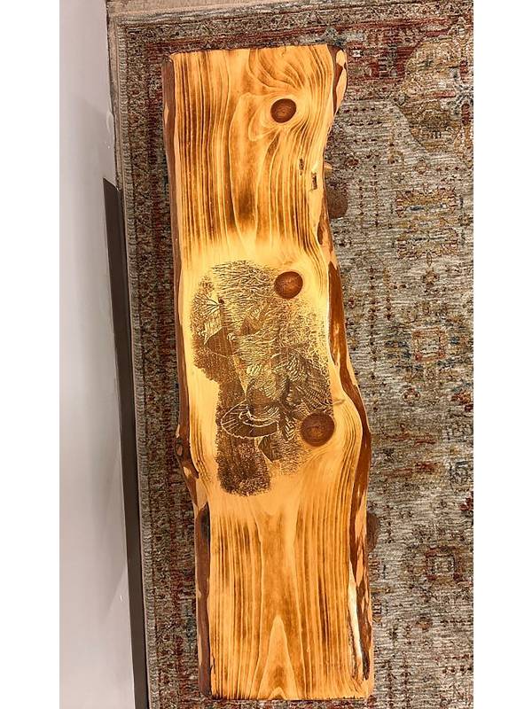 Natural wood bench 2