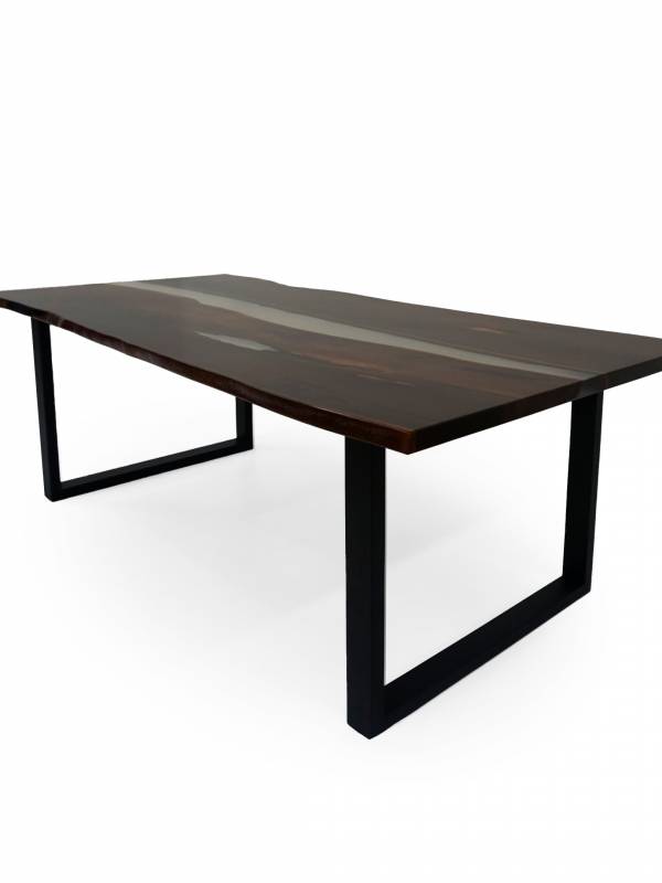 Dining epoxy and acacia wood table