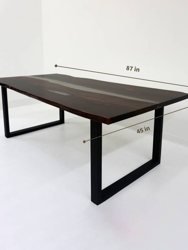 Dining epoxy and acacia wood table