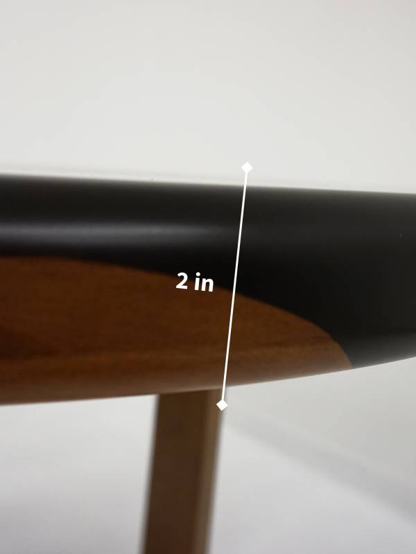 Oval walnut and black epoxy resin table