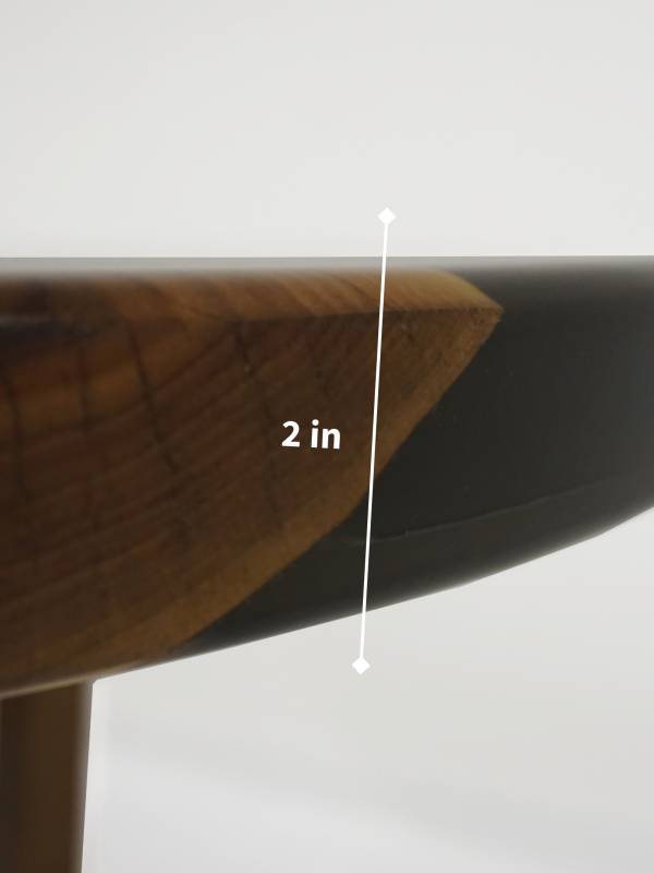 Oval walnut clear epoxy resin table
