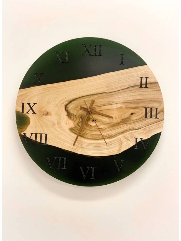 Epoxy and wood wall clock (12)