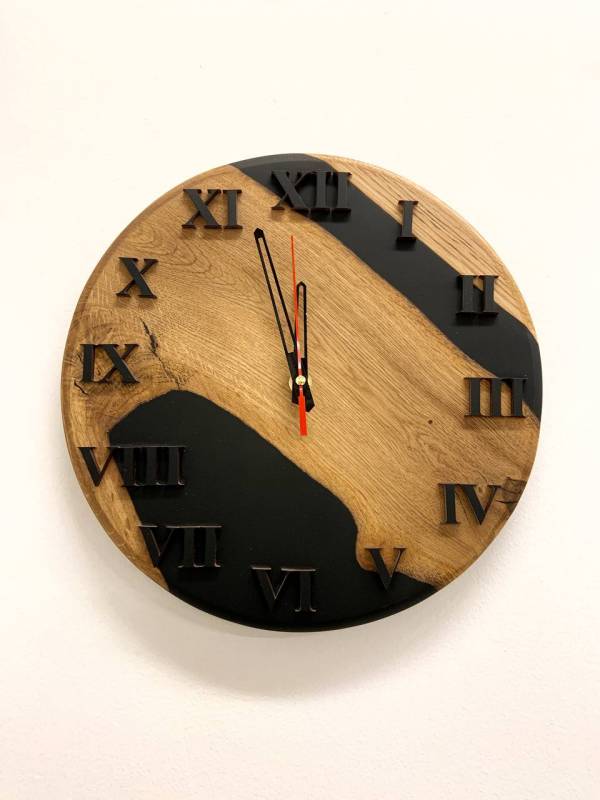 Epoxy and wood wall clock (23)