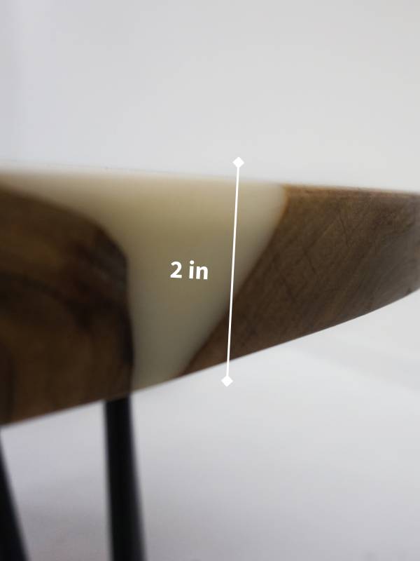 Round coffee big walnut epoxy resin table