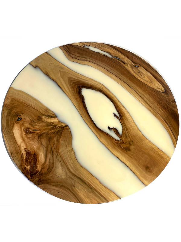 Round coffee big walnut epoxy resin table