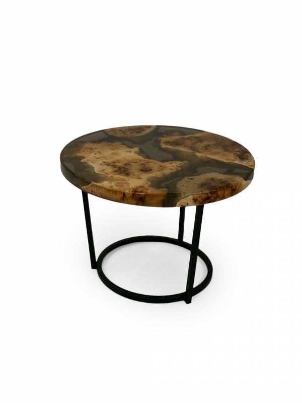 Coffee table maple clear epoxy resin