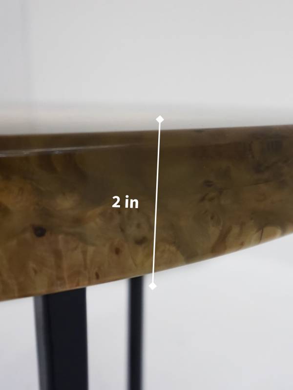 Coffee table maple clear epoxy resin