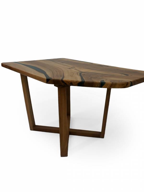 Dining medium epoxy resin table