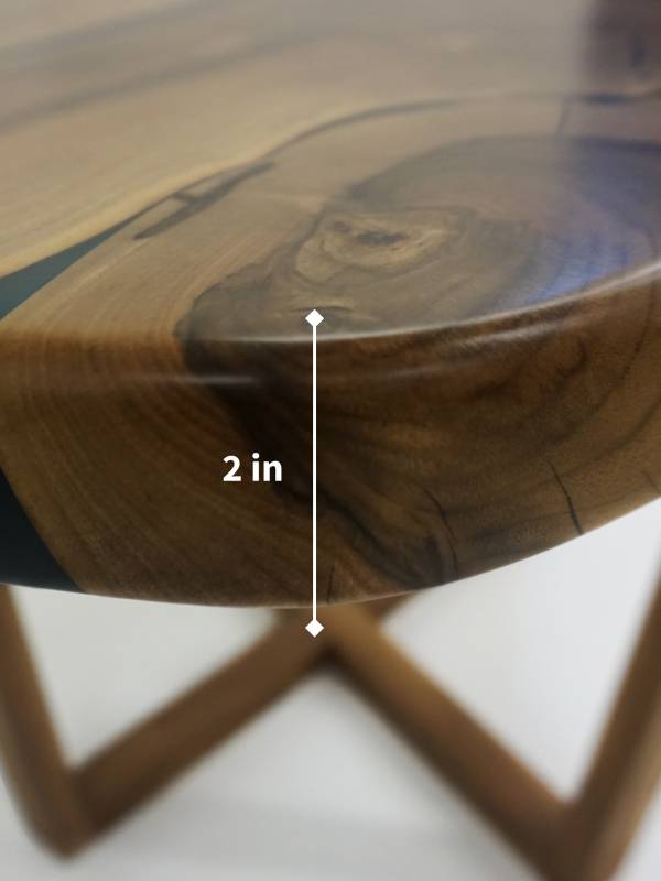 Dining medium epoxy resin table