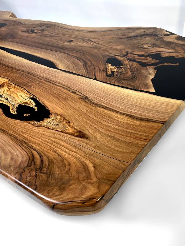 Dining XXL walnut black metall table
