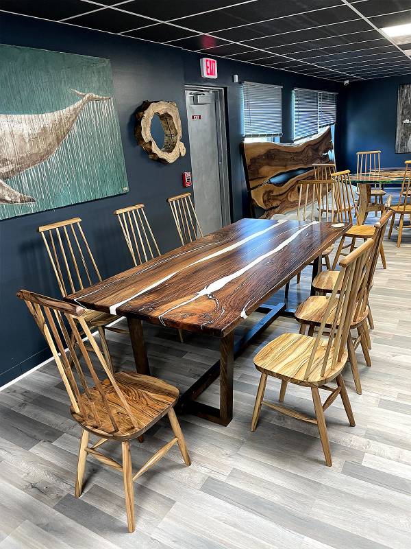 Dining XXL walnut white rectangle