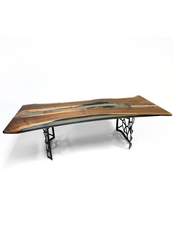 Dining XXL walnut clear metall