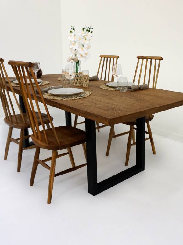 Dining medium dark oak table