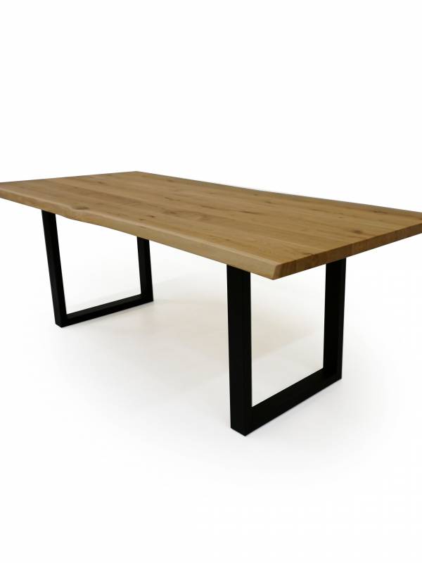 Dining oak white table medium