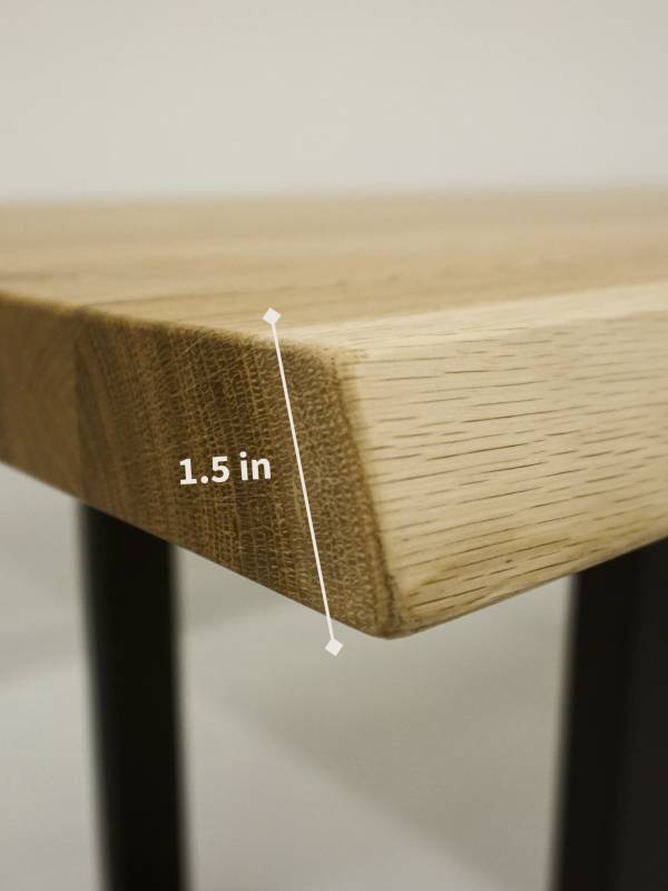 Dining oak white table medium
