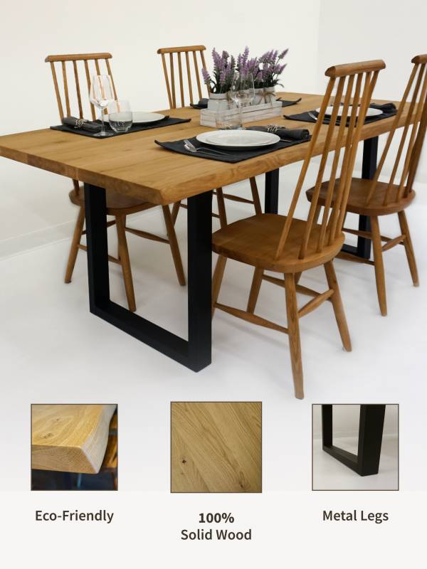 Dining table Oak live edge small