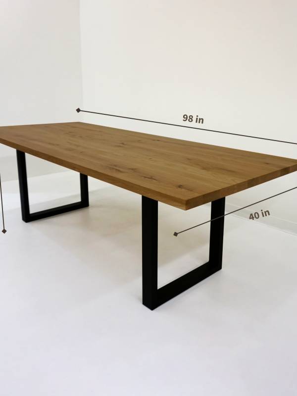 Dining large oak white table