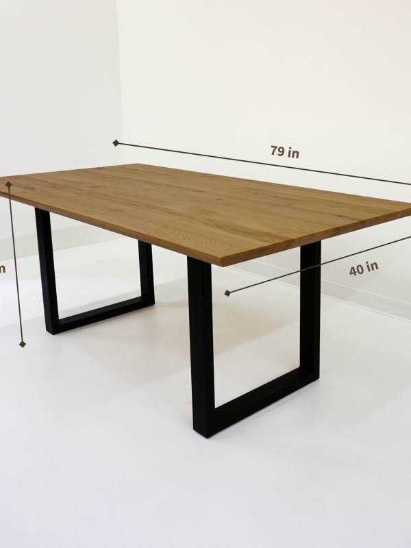 Dining Oak white table swiss edge