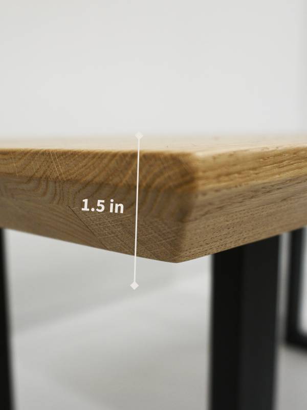 Dining Oak white table swiss edge