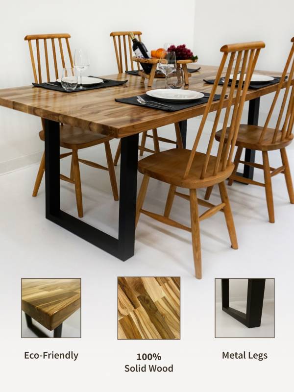 Dining walnut wood table