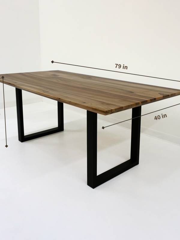 Dining walnut table small swiss edge
