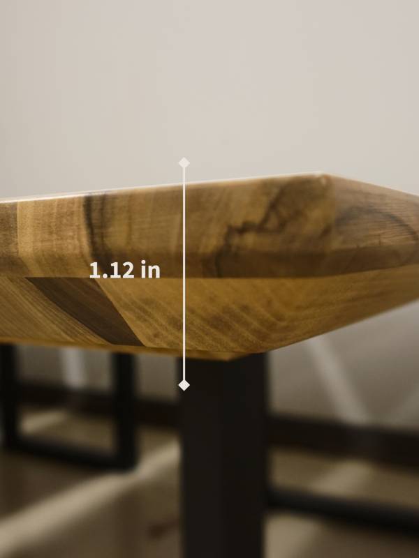 Dining walnut table small swiss edge