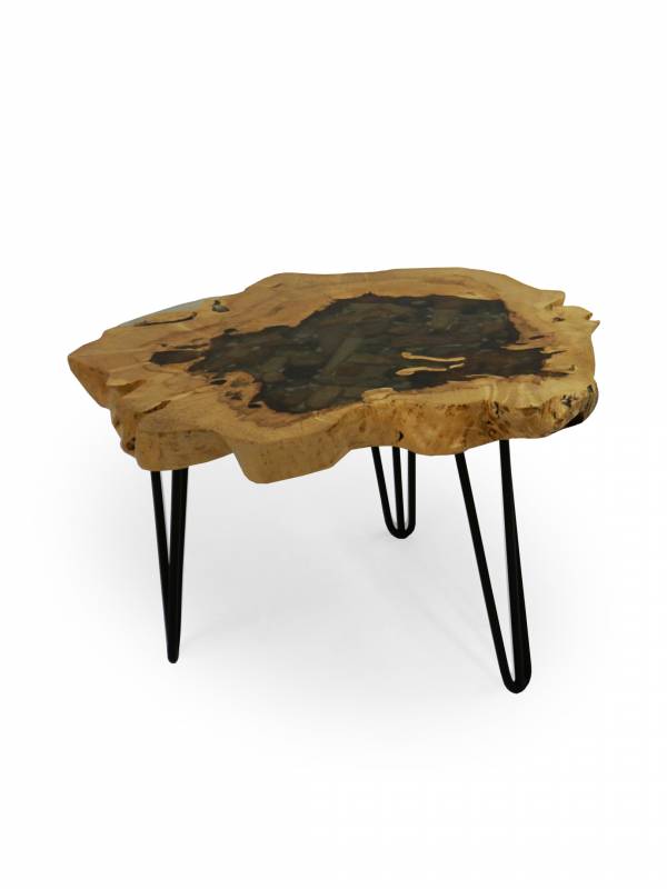 Coffee table stone and epoxy resin