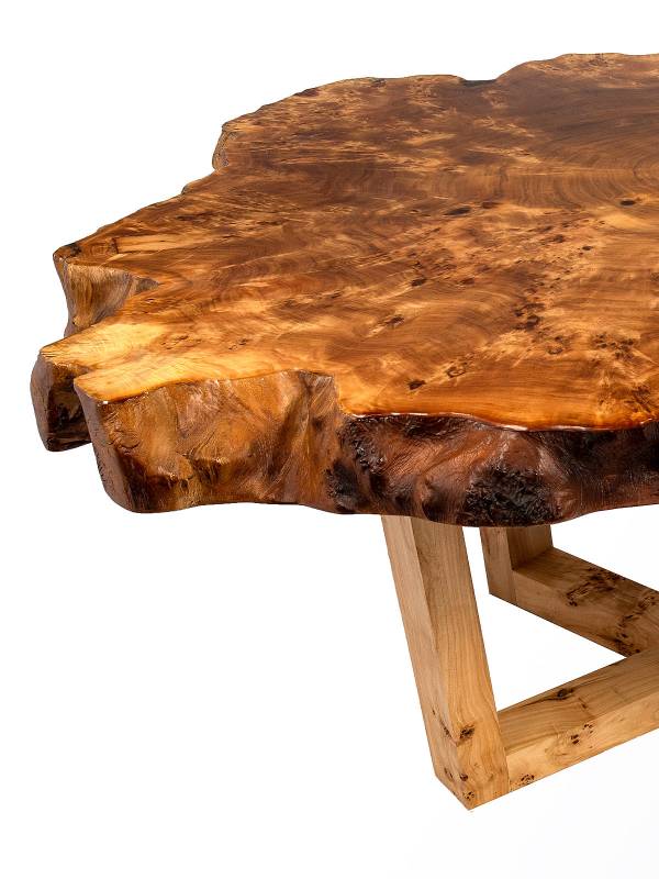 Slice wood and epoxy resin table XXL