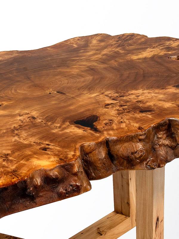 Slice wood and epoxy resin table XXL
